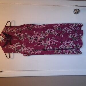 White House Black Market Purple Choker Neck Dress Size 6